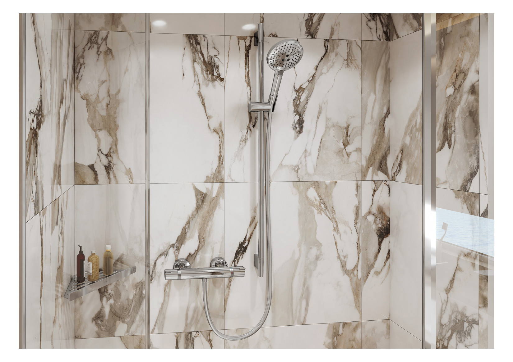 hansgrohe Brausethermostat Ecostat Comfort 304x103mm, AP, 1 Verbraucher, chrom