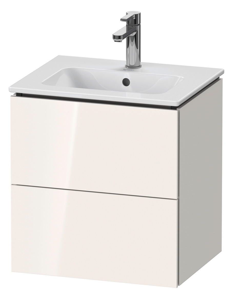 Duravit Waschtisch-Unterschrank Compact L-Cube 52x42,1x55cm, 2 Schubkästen, wandhängend, basalt matt