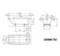 Kaldewei Badewanne CAYONO 750 170x75cm, Vollantislip Perl-Effekt, schwarz
