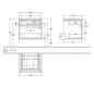 V&B Waschtischunterschrank Legato 60x55x50cm, Waschtisch mittig, Stone Oak