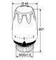 Heimeier Thermostat-Kopf DX mit eingebautem Fühler, weiß RAL 9016