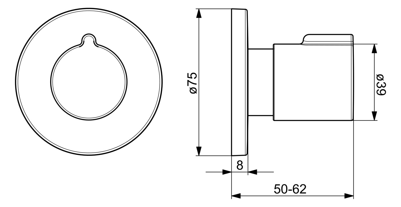 HANSA Fertigmontageset für UP-Ventil, Rosette rund, chrom