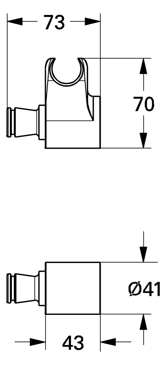 GROHE Handbrauseablage 28703 für Standbatterie 25025/33540 weiÃŸ
