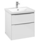 V&B Waschtisch-Unterschrank Subway 3.0 57,2x57,6x47,8cm, ohne LED/Griff Aluminium glänzend, brilliant white
