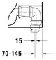 Duravit Stand-Tiefspül-WC Starck 2 37 x 72,5 cm, 4,5 l, für Kombination, weiß