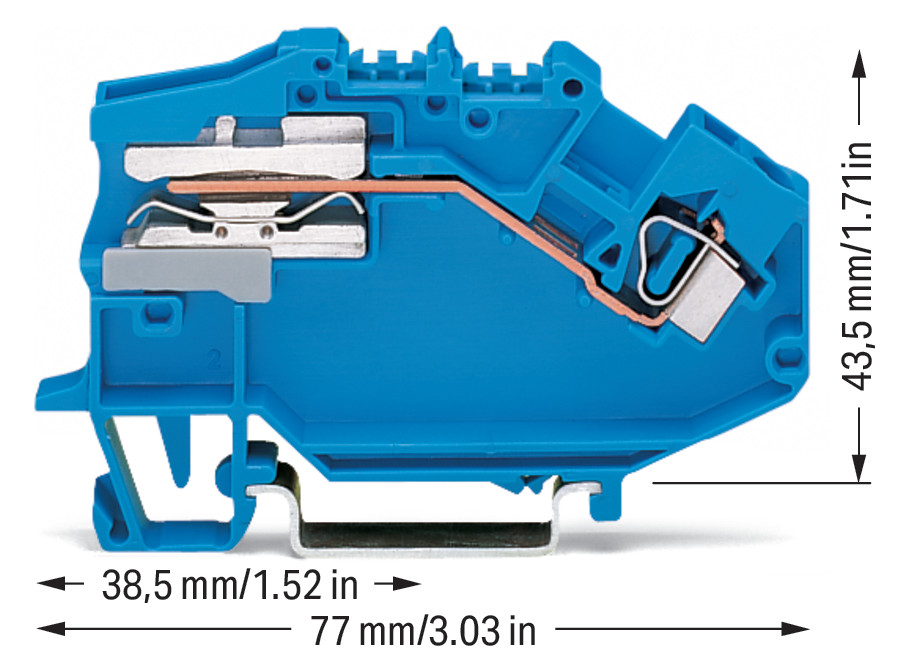 Trennreihenklemme bl Serie 781 0,08-4qmm 32A 1Etage APL_erf.
