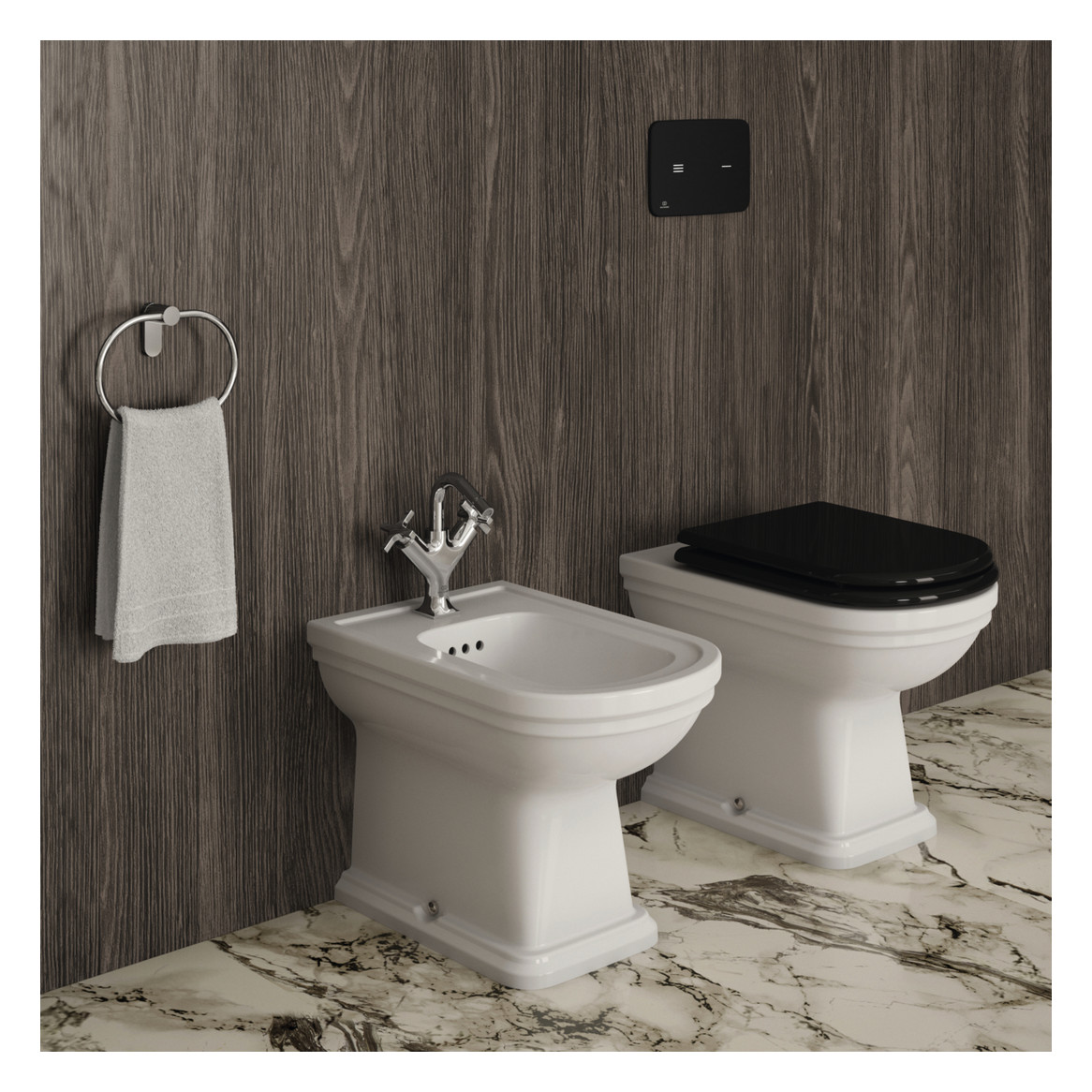 Ideal-Standard WC-Sitz Calla MDF, Scharniere Edelstahl, Softclosing, schwarz Ideal-Standard WC-Sitz Calla MDF, Scharniere Edelstahl, Softclosing, schwarz