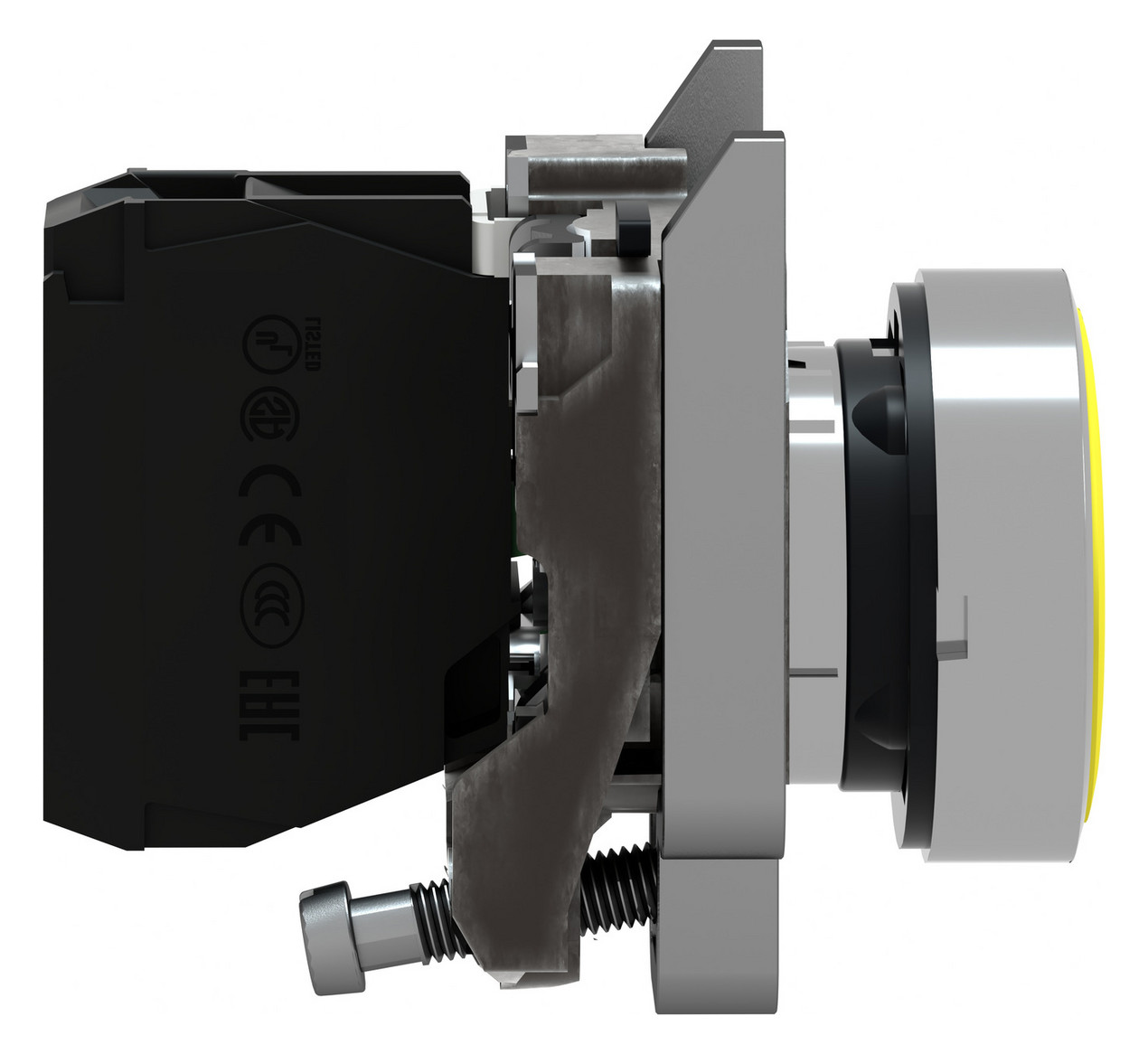 Drucktaster 1f ge rnd Ø22,5mm 1S IP66 fl Tastend