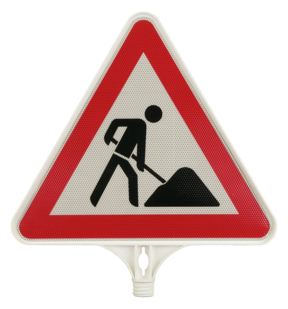 Bild Schild Bauarbeiten, Folie Typ 2, Seitenl änge 440mm - TEMKA-0