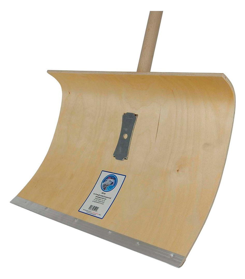Bild Schneeschieber Holz 500mm mit Stiel+Alu- Schutzkante - SHW-0