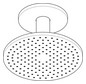 hansgrohe Kopfbrause 250 1jet Axor mit Deckenanschluss, chrom