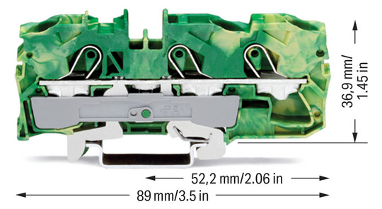 Schutzleiter-Reihenklemme Serie 2010 0,5-16qmm gn/ge 1Etage APL_erf.