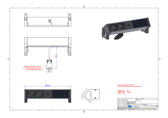 Bachmann DESK2 2xCEE7/3 1xUSB  BM0025224 