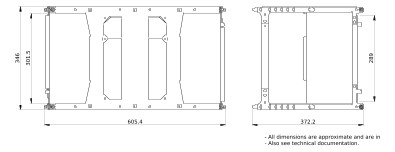 Montageplatte Verteiler ST pulverbesch 350x650mm