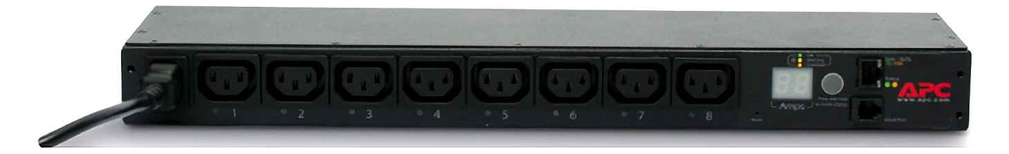 Rack-Stromverteilung 1HE 8xC13 230V m.Display m.LED-Anz Schaltbar