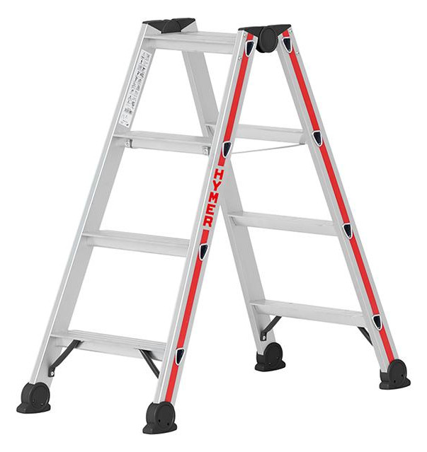 Bild Stufenstehleiter beids 2x4 Stufen AH 1,9 2m HYMER-0
