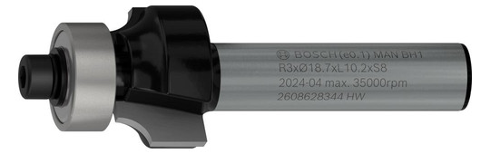 BOSCH-HM-Abrundfräser, Schaft 8mm - R=3mm