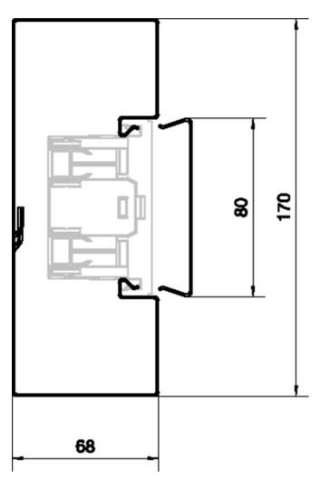 Geräteeinbaukanal ST 170x66mm ver-ws RAL9016 GEB-K besch 10240qmm 2000mm
