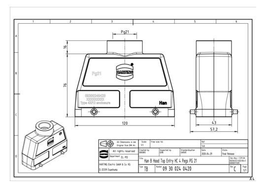 HART Tüllengehäuse           09300240420 