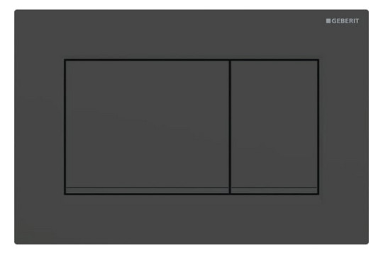 Geberit Betätigungsplatte Sigma 20 Platte/Taste schwarz matt, Streifen schwarz, für 2-Mengen-Spülung, Kunststoff