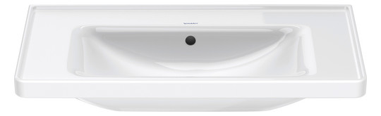Duravit Möbel-Waschtisch D-Neo 80 x 48 cm, ohne Hahnloch, weiß WonderGliss, mit Überlauf, Hahnlochbank Duravit Möbel-Waschtisch D-Neo 80 x 48 cm, ohne Hahnloch, weiß WonderGliss, mit Überlauf, Hahnlochbank