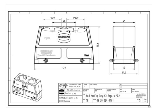 HART Tüllengehäuse           09300240461 
