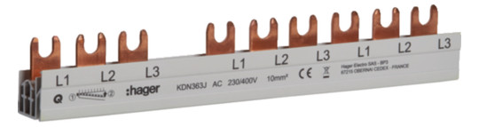 Hager Phasenschiene 3 polig      KDN363J 