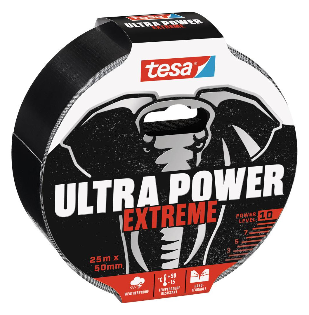 Bild Ultra Power Extreme Tape schwarz 25m:50m m - tesa-0