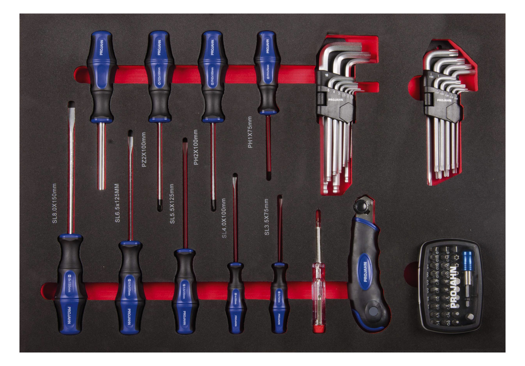 Werkstattwagen GALAXY 7 Schubfächer und 229tlg proficraft Bestückung bl/anth