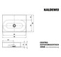Kaldewei Aufsatz-Waschtisch CENTRO 3058, 90 x 50 x 12 cm, cool grey 90, ohne Überlauf, ohne Hahnloch
