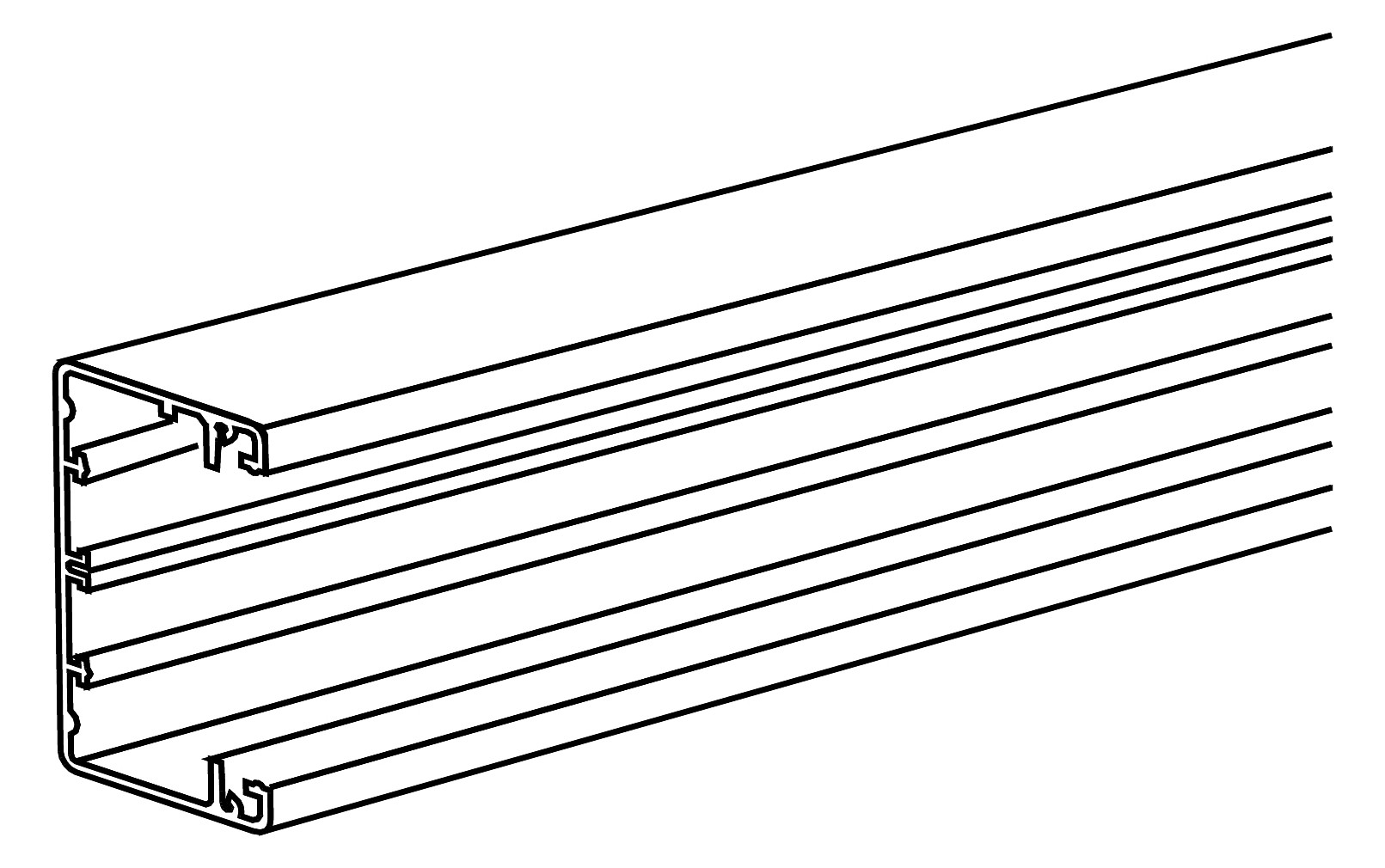 Geräteeinbaukanal Alu 100x52mm ver-ws RAL9016 GEB-K besch 3429qmm 2500mm