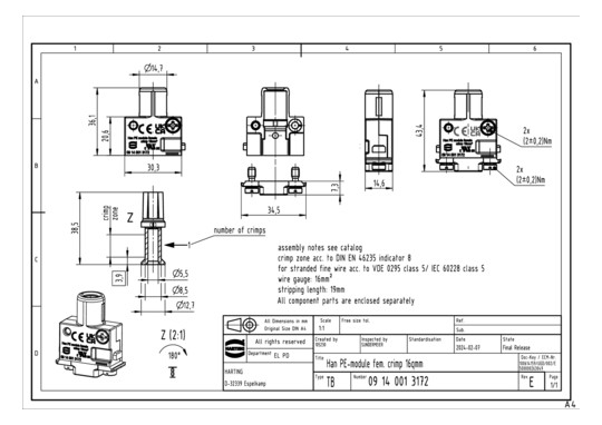 HART Han PE-module fem.      09140013172 