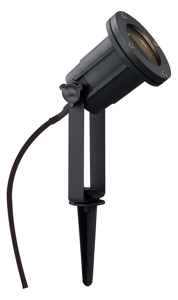 Wegeleuchte 35W Spotlight GU10 sw ST HV IP54 Gl_tr