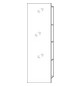 SA Spiegelregal 3way (BS190) 1500x450x222 Schwarz-Matt