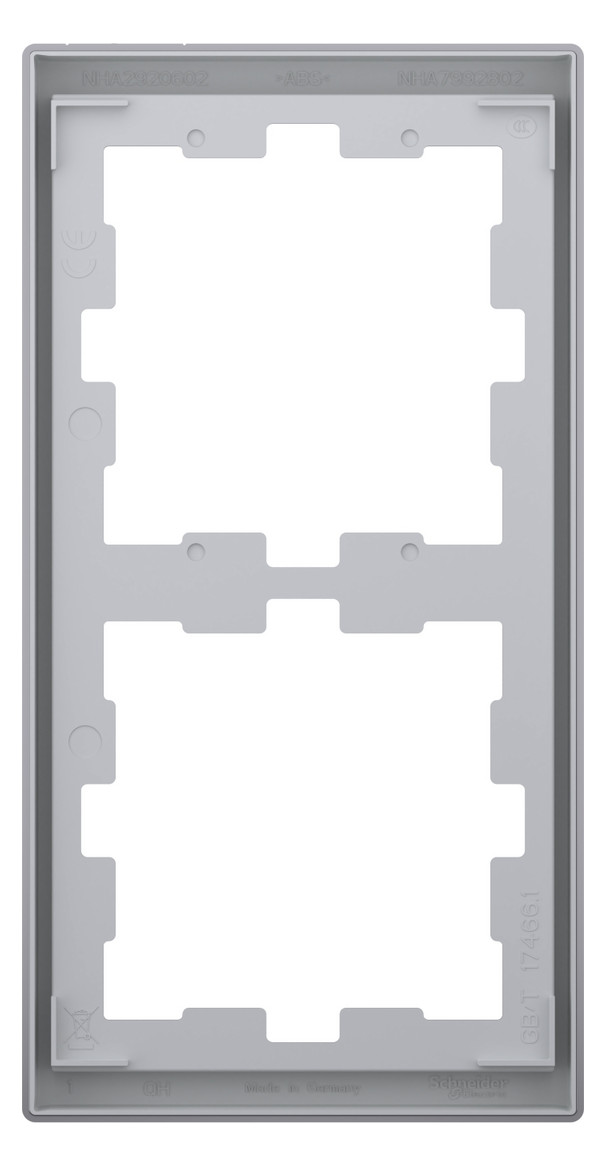 Rahmen 2f edst glz D-Life Kst f.GEB-K Unterputzmontage Thermopl