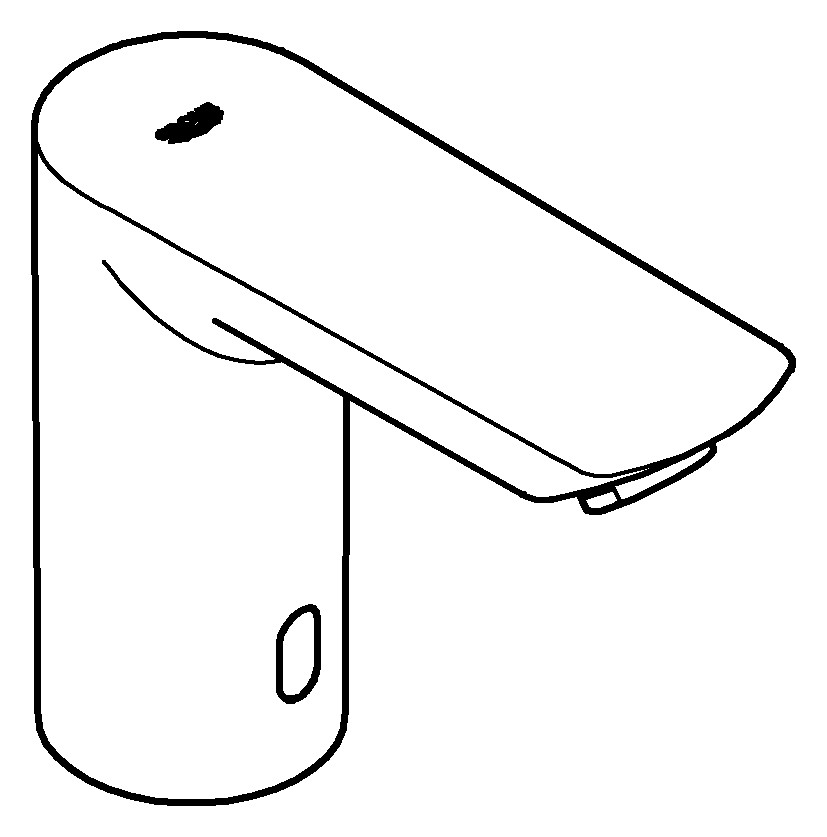 GROHE Infrarot-Waschtisch-Armatur Bau Cosmopolitan E 1/2", ohne Mischung, Batteriebetrieb, chrom