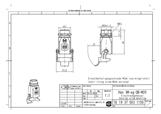 HART Han 3M-eg-QB-M20        19370031150 