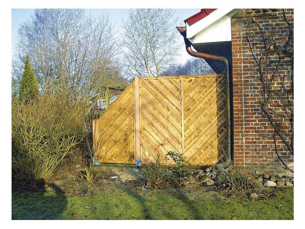 Bild Maxi-Diagonal 1 180 x 180 cm kdi grün Rahmen 45/45mm Lamellen geriffelt & geschr - n.a.-1
