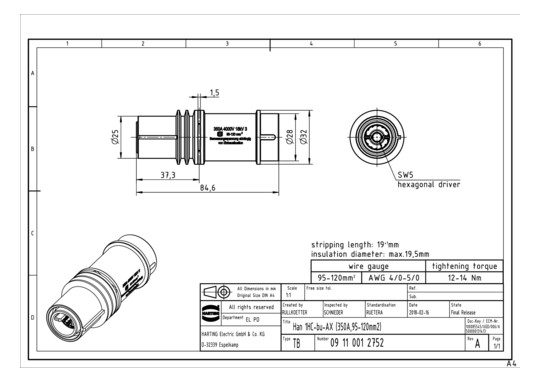 HART Han 1HC-bu-AX (350A,95- 09110012752 
