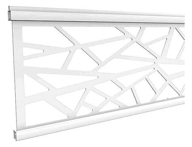 Bild ECOSTECK-Gitterfüllung Design SILBER, Aluminium hell eloxiert 20 x 280 x 1800 mm - n.a.-0