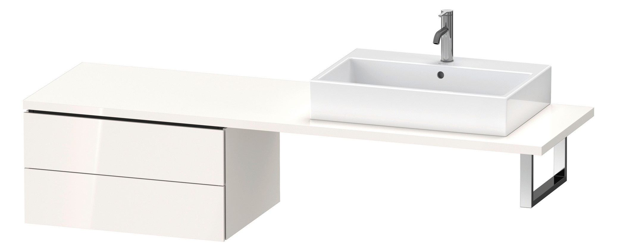 Duravit Unterschrank L-Cube 72 x 54,7 cm, eiche natur, für Konsole, 2 Schubkästen