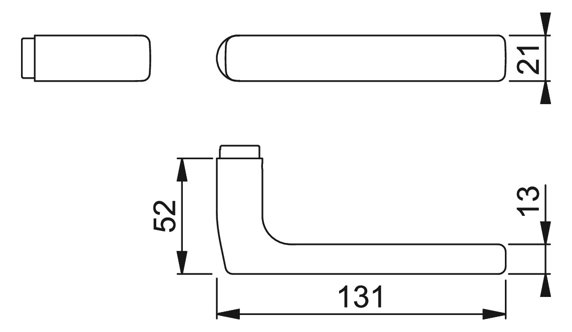 Bild HOPPE Drückerpaar Dallas GD-E1643Z, 8mm, DIN Links-Rechts, Türstärke min. 35, Türstärke maximal 45mm, edelstahl matt-1