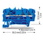 Reihenklemme 0,25-2,5qmm Serie 2002 24A 1Etage 3kl bl Hutschiene TH35