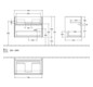 V&B Waschtischunterschrank Collaro 75,4x54,6x44,4cm, Waschbecken mittig, LED-Beleuchtung, truffle grey