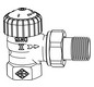 Heimeier Thermostat-Ventilunterteil V-exact II Rp 3/4 x R 3/4, Eck, Rotguss vernickelt