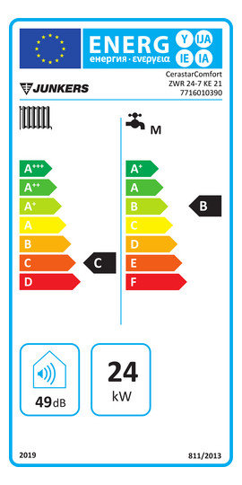 BOSCH Gas-Heizwert-Kessel CERASTARCOMFORT ZWR 24-7 KE 21, Erdgas L, LL, wandhängend