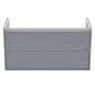 Ideal-Standard Waschtisch-Unterschrank Connect Air 2 Auszüge, 100 x 44 x 51,7 cm, hellgrau glänzend/weiß matt