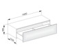 KEUCO Sideboard Edition 11 140x35x53,5cm, 1 Frontauszug, Weiß, Glas Weiß satiniert