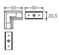 Kupplung/Verbinder ger sw Alu L50mm B50mm H20,5mm