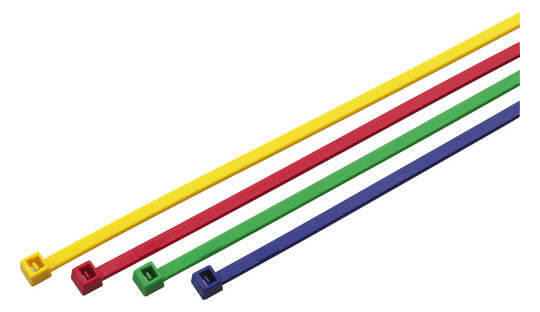 Kabelbinder L100mm rt 2,5x0,9mm hfr PA Polyamid (PA) -40-85°C KstZunge/Nase